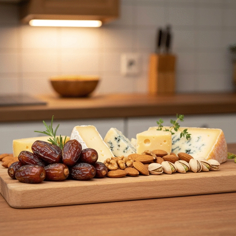 Cheese and Nuts with Dates